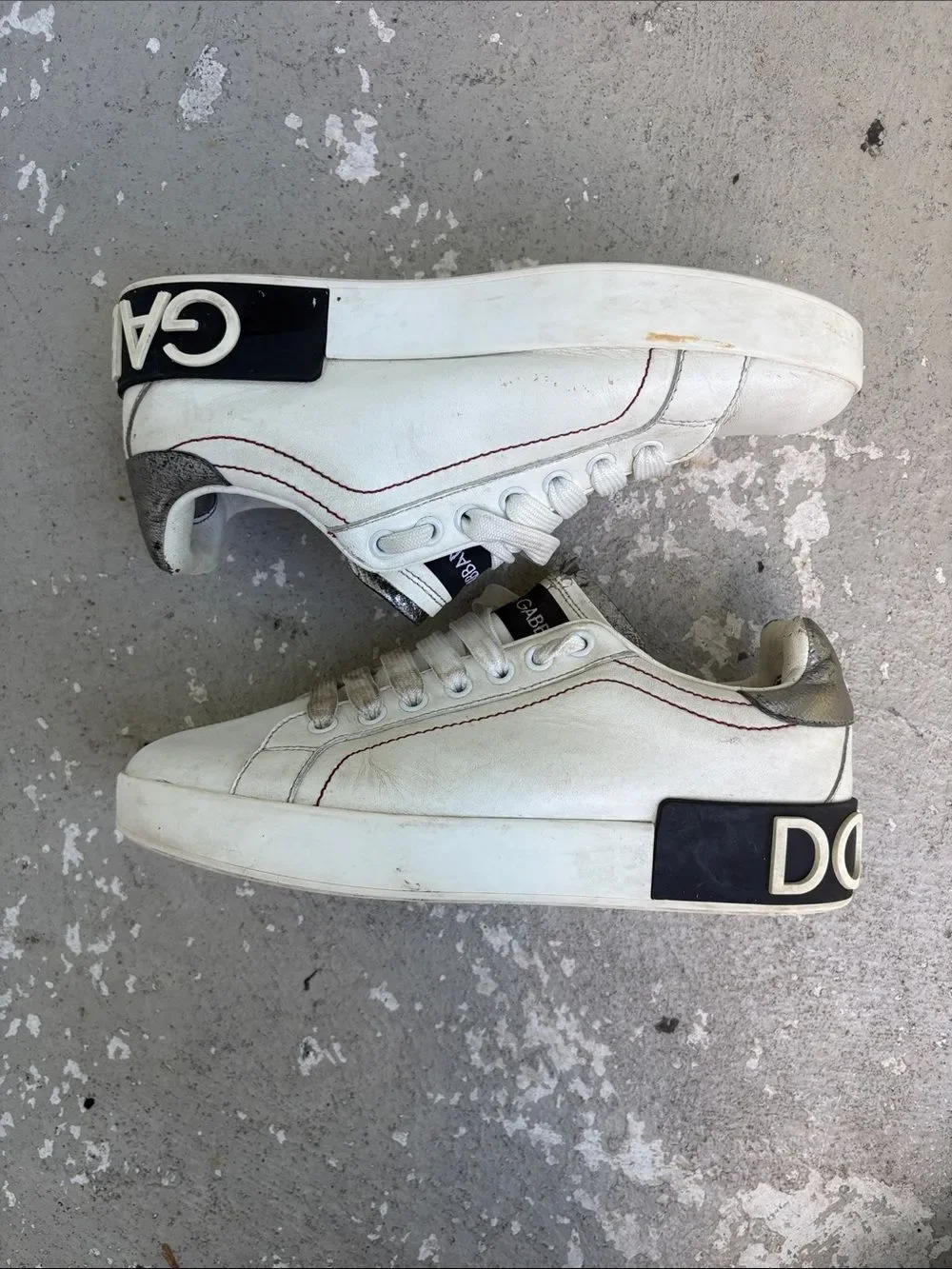 Dolce and Gabbana Portofino leather sneakers